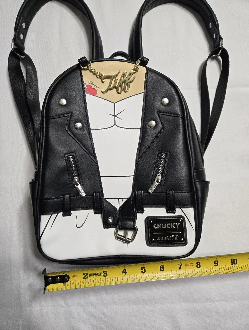 loungefly x Bride Of Chucky Tiffany Mini Backpack Black Zip Everyday